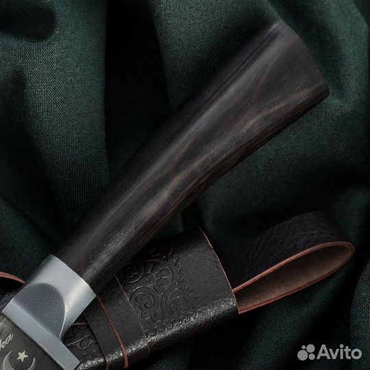 Нож Пчак Шархон малый, чёрная рукоять из граба (су