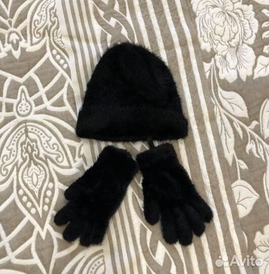 Палантин, шапка, перчатки пакетом