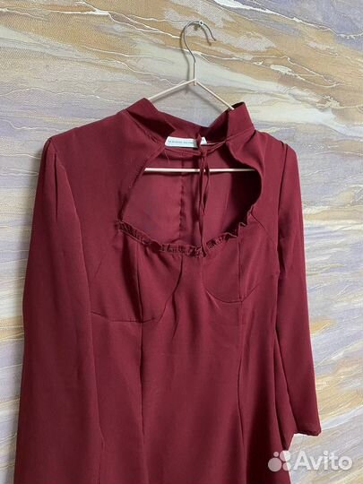Платье бордовое 42-44 размер