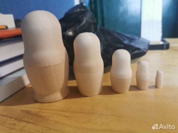 Заготовки для матрешек 5 мест 9см