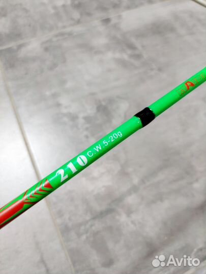 Спиннинг с катушкой зеленый