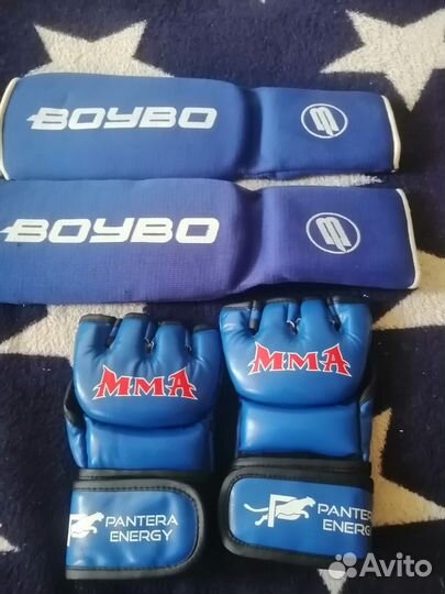 Комплект перчатки накладки для ног mma