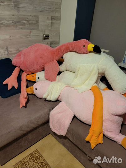 Гусь-обнимусь гигант 190см, фламинго 190см