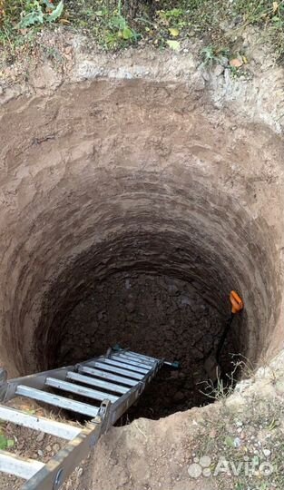 Септик под ключ, копка ямы, колодец