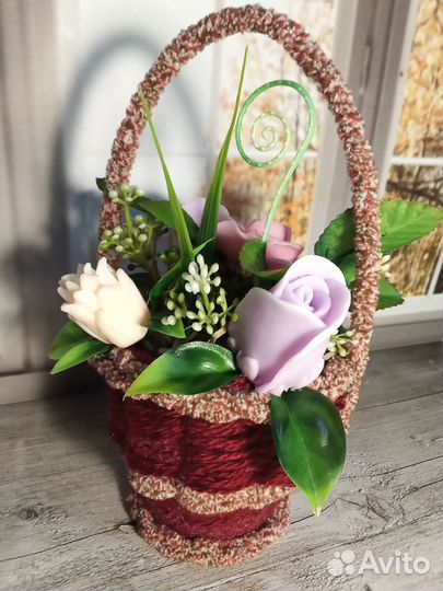 Букет цветов из мыла 