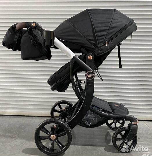 Коляска- трансфомер 3в1 luxmom 608, черный ткань