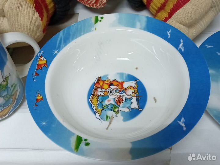 Набор детской посуды фарфор 3 пр. Новый