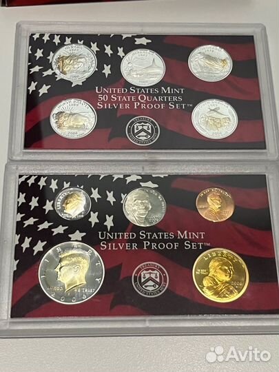 Годовой набор серебряных монет США 2006