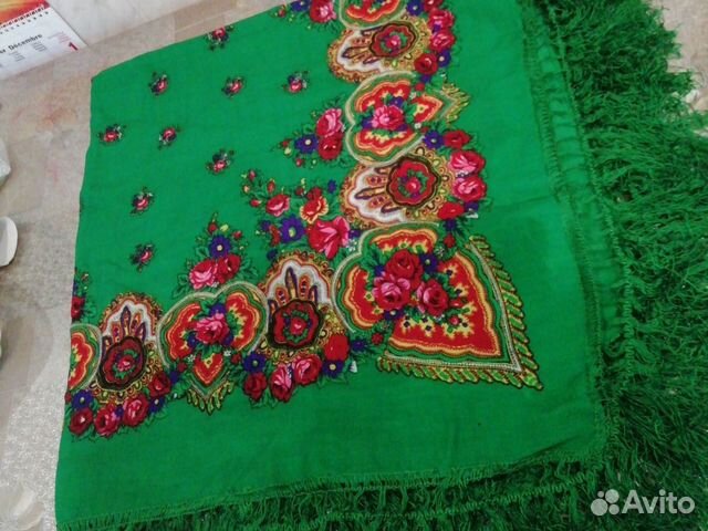 Платок шерсть 1м на 1м СССР