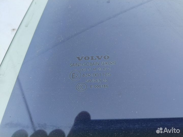 Заднее левое стекло двери volvo s40 2004-2012