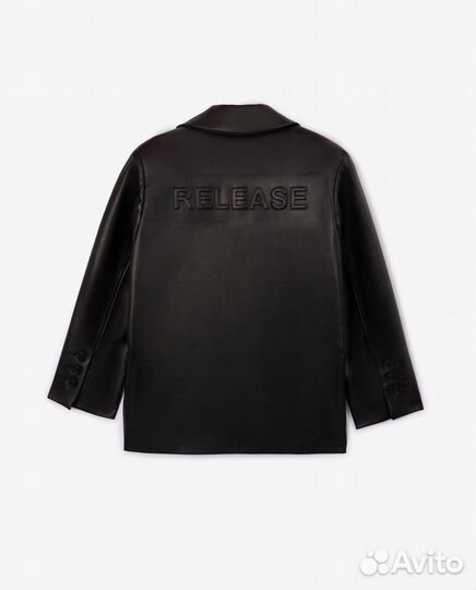 Пиджак из искусственной кожи черный Gulliver