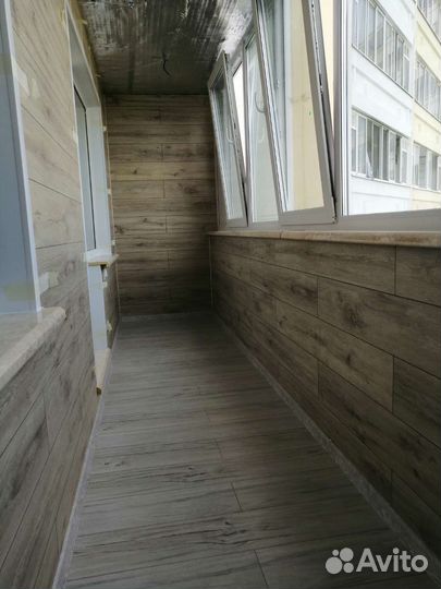 Остекление балконов, лоджий, внутренняя отделка