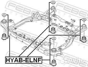 Сайлентблок передн балки hyundai elantra (HD) 2