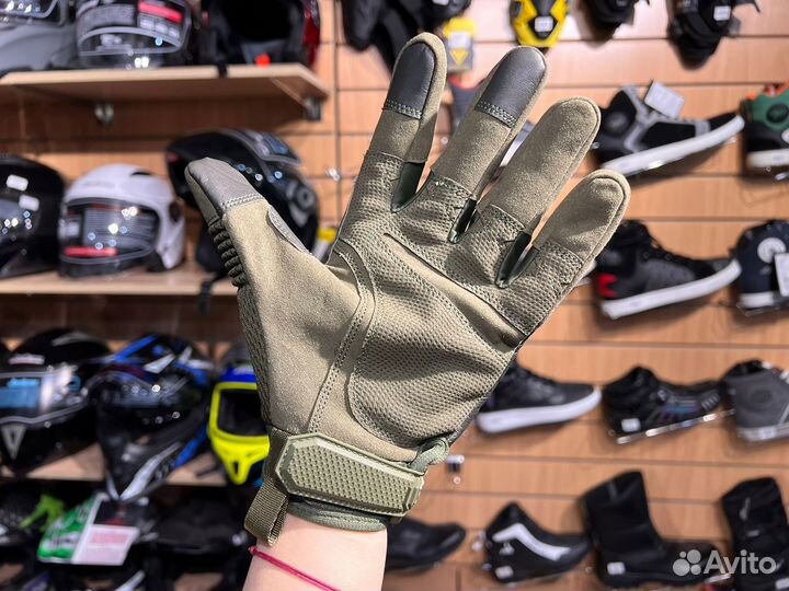 Мото перчатки зеленые экипировка тактика