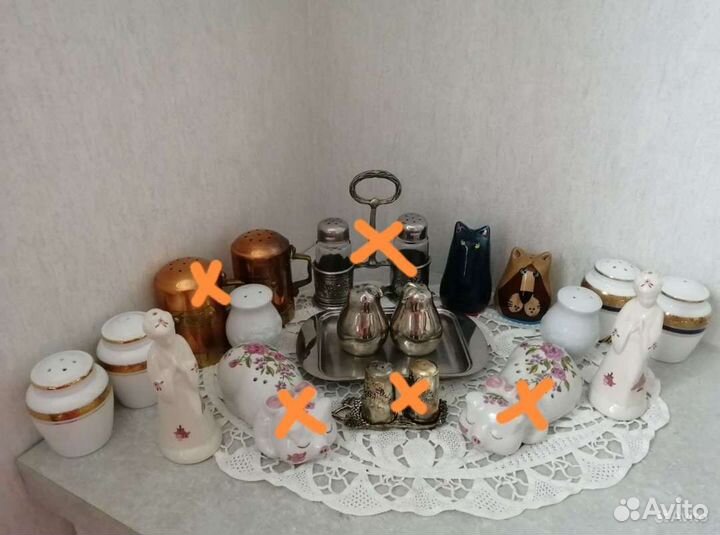 Солонка и перечница. Салфетница. Франция