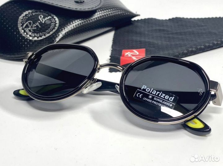 Очки Ray Ban Ferrari с желтыми вставками