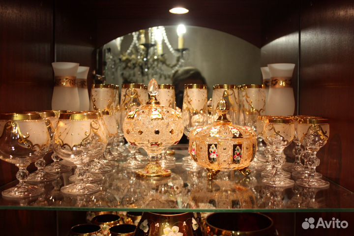 Сервиз, Богемское Стекло, Ваза Новые