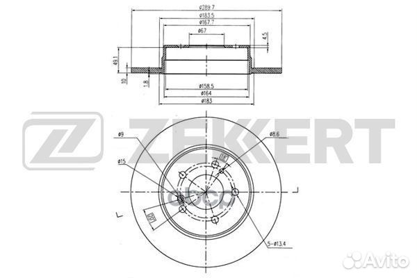 Диск торм. зад. MB C-Class (202 203) 94- CLC