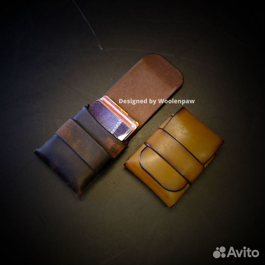 Мини кошелек / картхолдер /натуральная кожа