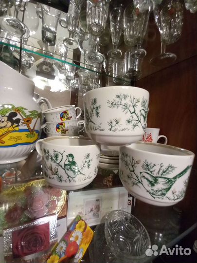 Сервиз кофейный.Чашки.Сахарница