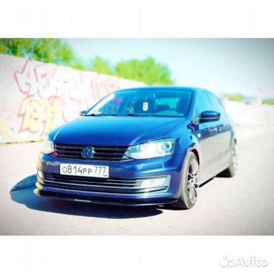 Сплиттер бампера Volkswagen Polo sedan