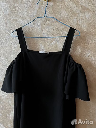 Платье mango черное летнее