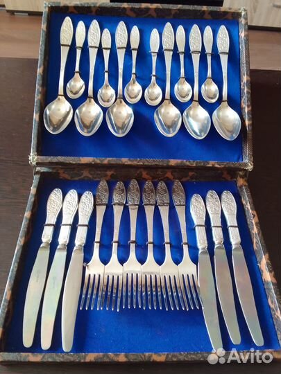 Набор столовых приборов мельхиор СССР