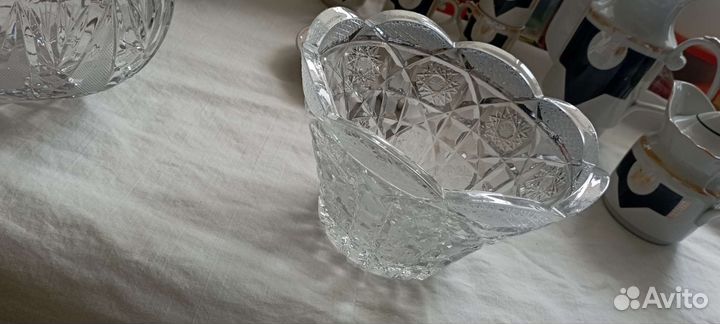 Хрустальная салатница СССР