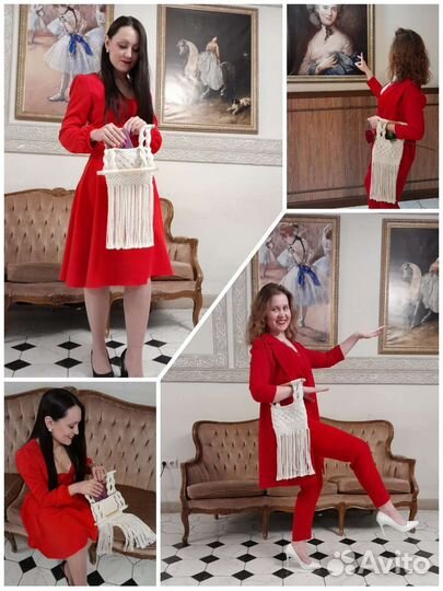 Сумка клатч макраме