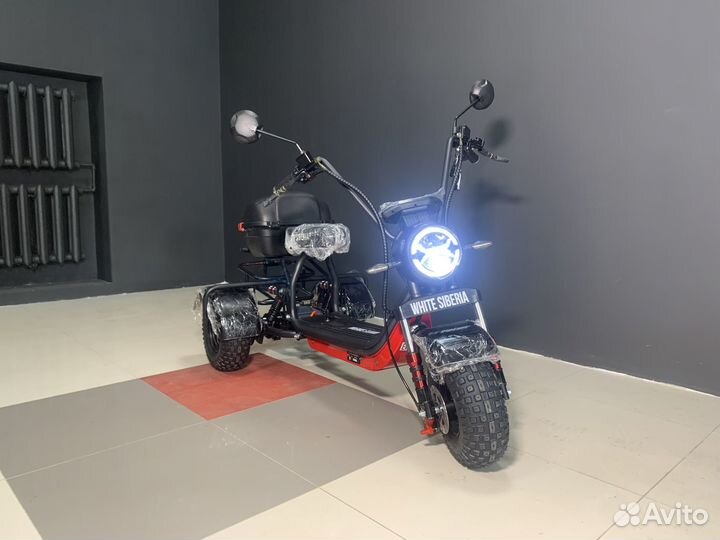 Электротрицикл white siberia trike mini RED 1500W