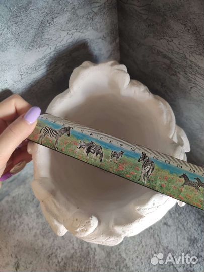 Гипсовое кашпо