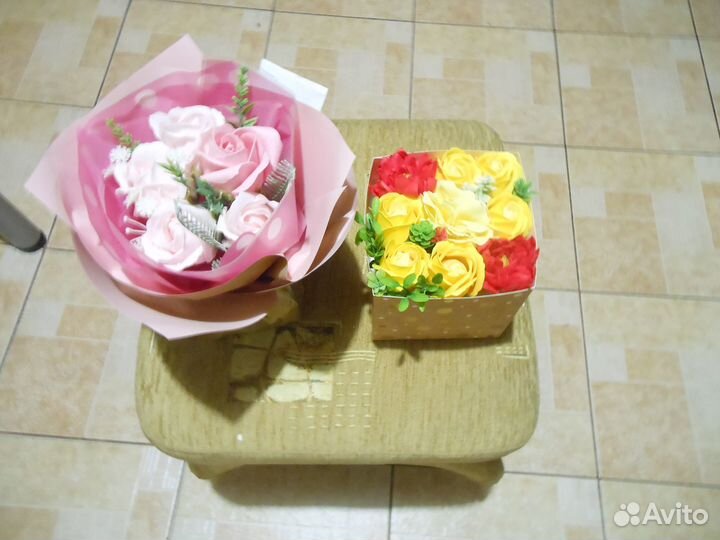 Композиция цветов из мыла