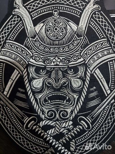 Нашивки на одежду большие. Самурай, кот