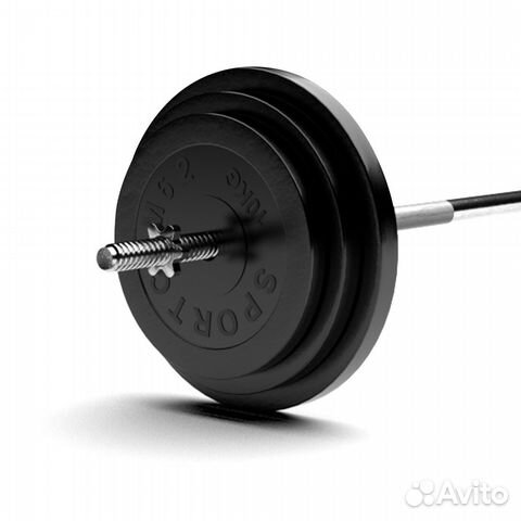 Штанга обрезиненная Sportcom 100кг