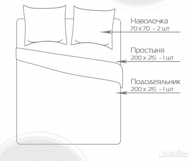 Новое Постельное белье бязь, евро