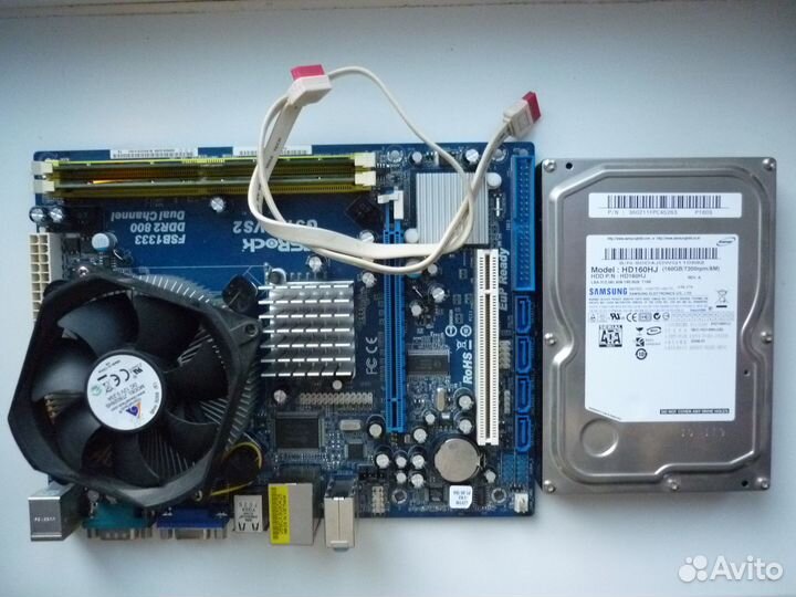 Материнская плата, связка 775 с процом