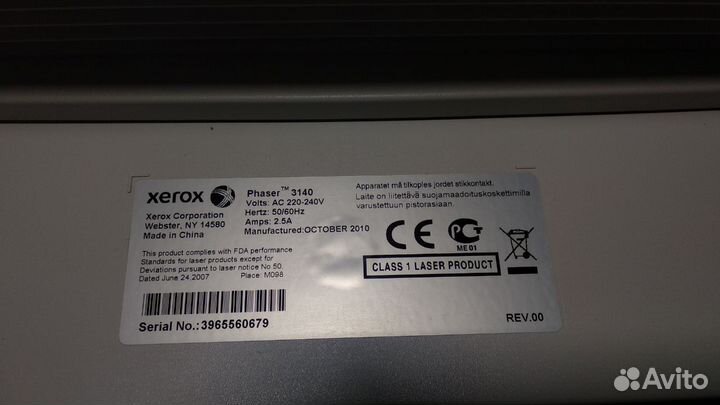 Лазерный принтер Xerox Phaizer 3140 Обслужен А4