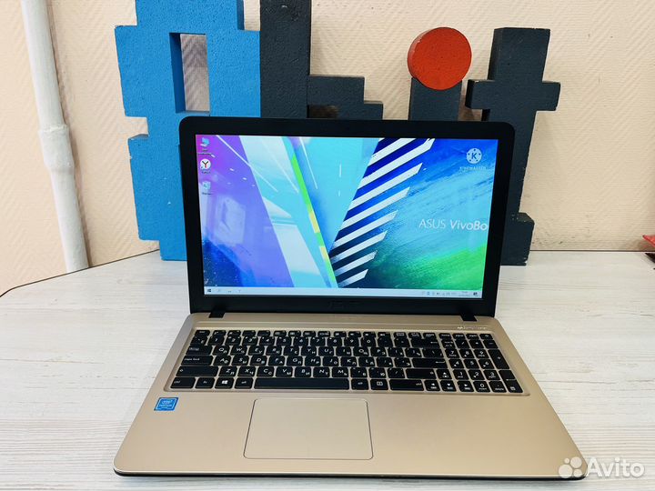 Ноутбук asus x540n 4 ядра 4гб