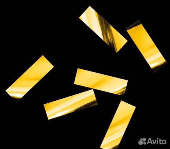 Конфетти золотое, серебряное, синее, розовое