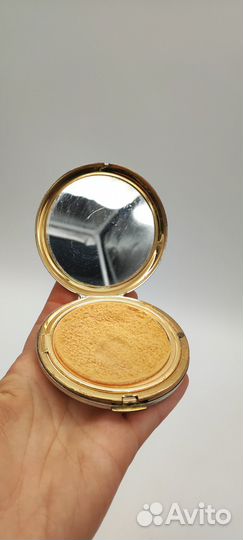 Пудренница карманное зеркало серебрение сер. XX в