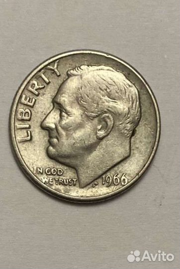 Монета liberty 1966 г