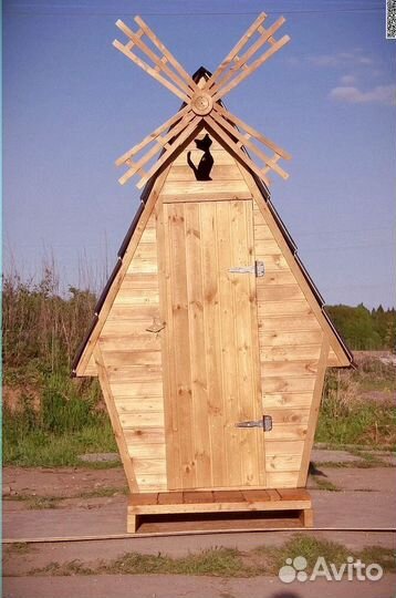Дачный туалет деревянный Ч434