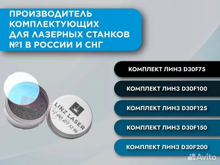 Комплект линз d37f100