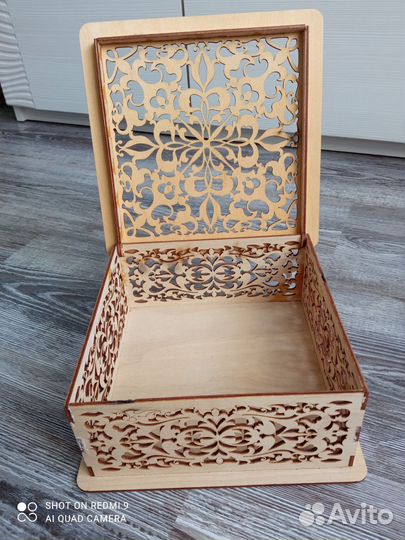 Шкатулка деревянная для творчества