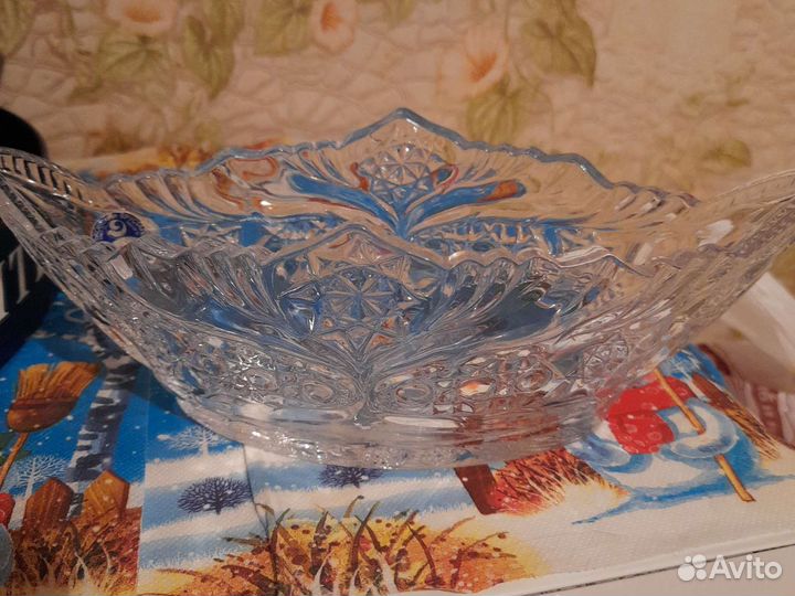 Ваза для фруктов хрусталь