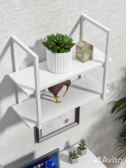 Полка настенная, estente, Veronika, Белая, 600х500