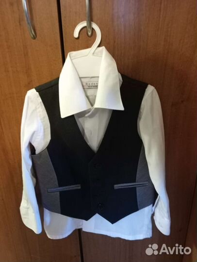 Костюм брючный детский. Жилет, рубашка, брюки