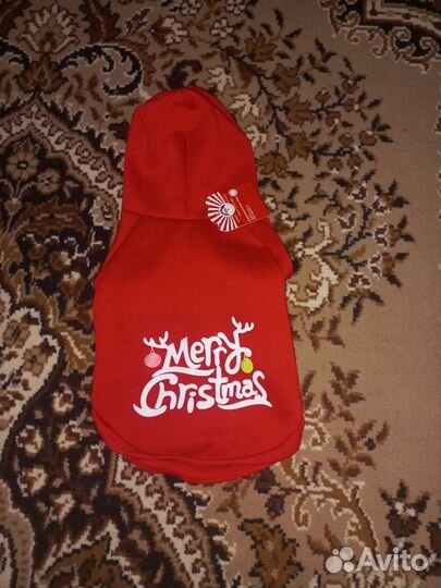 Худи для собак merry christmas