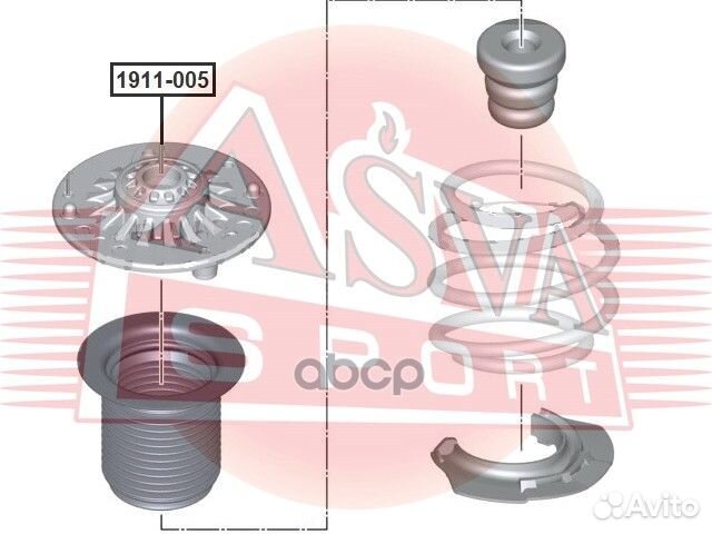 Опора амортизатора 1911-005 asva