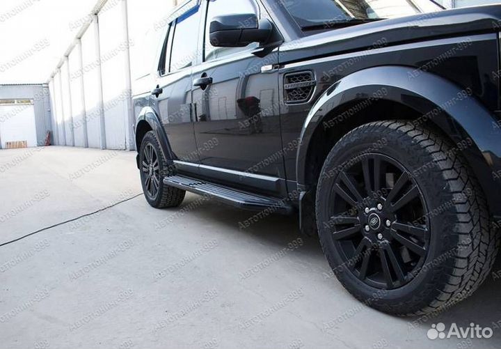 Пороги на Land Rover Discovery 3 Black